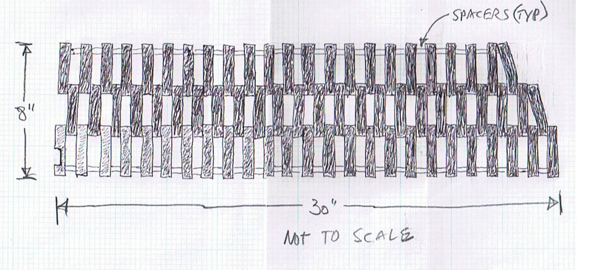 Drawing for Custom Tire Link Mat by the Mat King for US Postal Service LLV Step Well